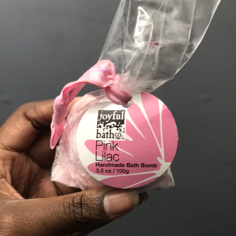 Joyful Bath Co. Handmade Pink lilac bath bomb